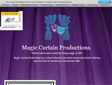 Tablet Screenshot of magiccurtainproductions.com